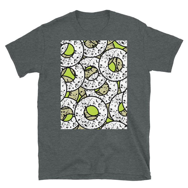 Yellow Patterned Short-Sleeve Unisex T-Shirt | Splattered Donuts Collection
