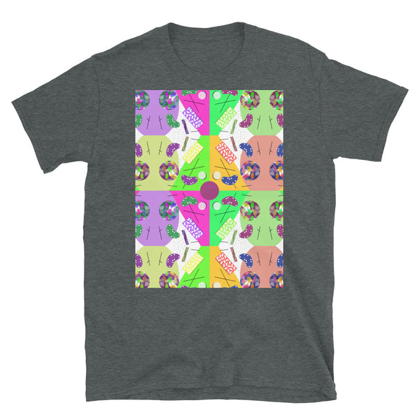 Patterned Short-Sleeve Unisex T-Shirt | Fruity | Memphis Circus Collection