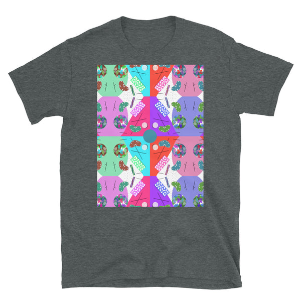Patterned Short-Sleeve Unisex T-Shirt | Rainbow | Memphis Circus Collection
