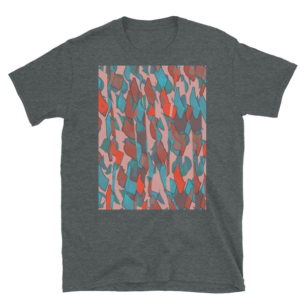 Patterned Short-Sleeve Unisex T-Shirt | Salmon | Sunset Glitter Collection