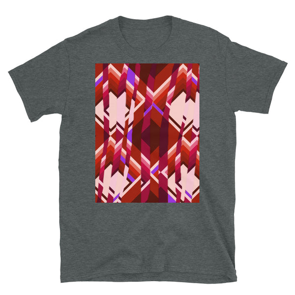Patterned Short-Sleeve Unisex T-Shirt | Red | Broken Glass Collection