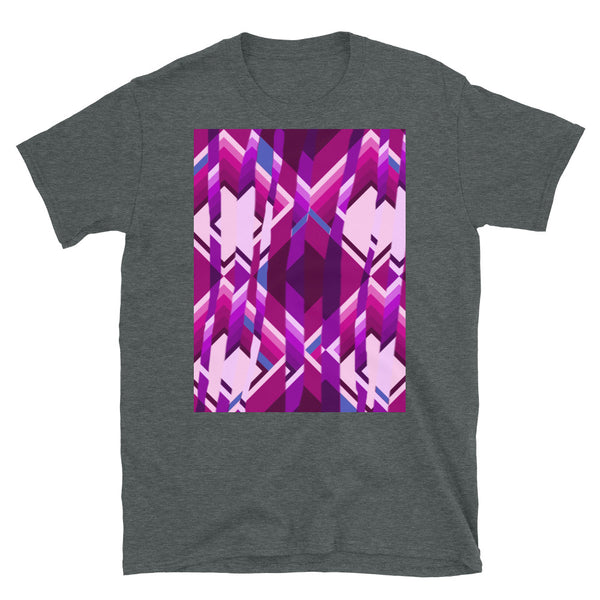 Patterned Short-Sleeve Unisex T-Shirt | Pink | Broken Glass Collection