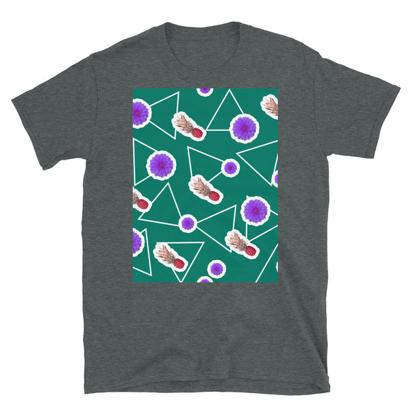Patterned Short-Sleeve Unisex T-Shirt | Green | Fruity Floral Collection