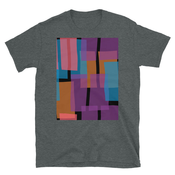 Patterned Short-Sleeve Unisex T-Shirt | Colorful 60s Style | Mid Century Geometric