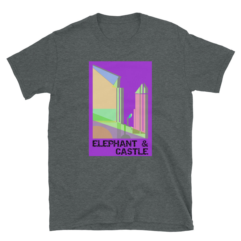 Elephant and Castle London | Purple Abstract Pop | Short-Sleeve Unisex T-Shirt