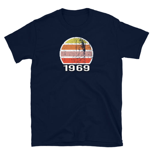 Kurzärmeliges Unisex-T-Shirt im Vintage-Stil zum Geburtstag von 1969