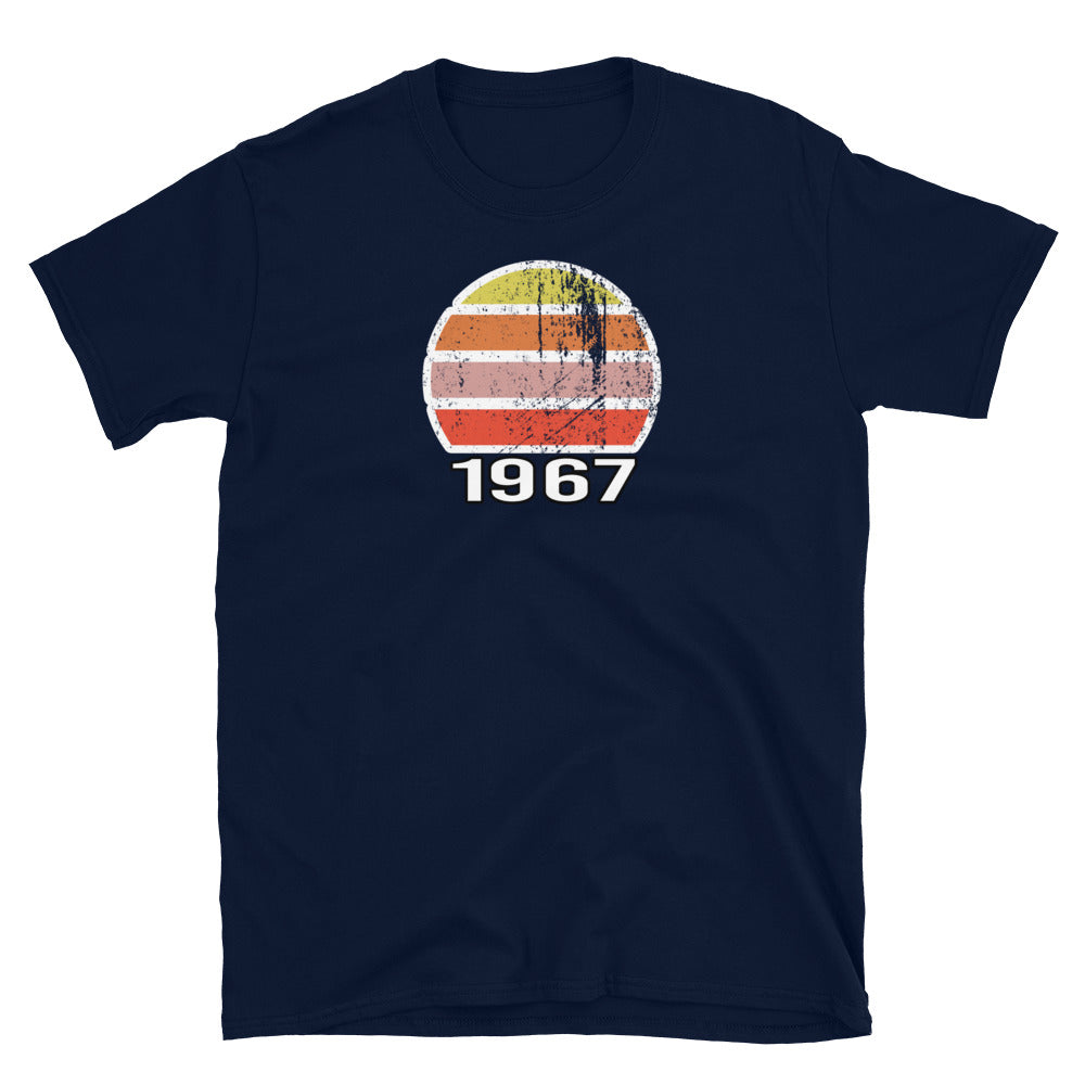 Kurzärmeliges Unisex-T-Shirt im Vintage-Stil zum Geburtstag von 1967