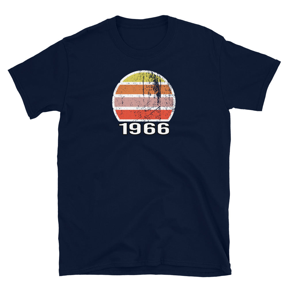 Kurzärmeliges Unisex-T-Shirt im Vintage-Stil zum Geburtstag von 1966