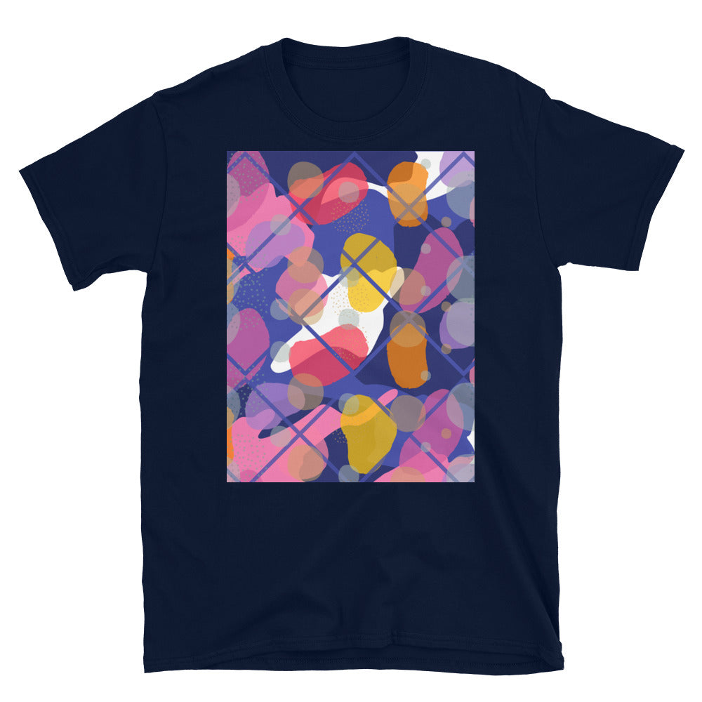 Gemustertes Kurzarm-Unisex-T-Shirt | Blau | Visionary Skies-Kollektion