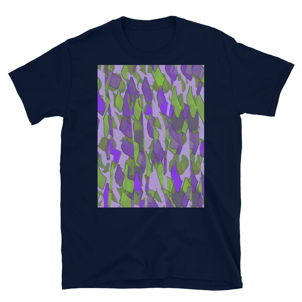Patterned Short-Sleeve Unisex T-Shirt | Purple | Sunset Glitter Collection