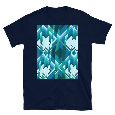 Patterned Short-Sleeve Unisex T-Shirt | Turquoise | Broken Glass Collection