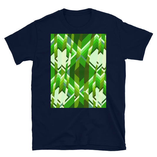 Camiseta unisex de manga corta estampada | Verde | Colección Broken Glass