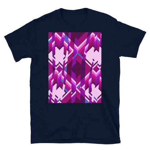 Patterned Short-Sleeve Unisex T-Shirt | Pink | Broken Glass Collection