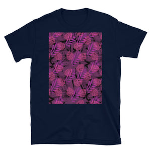 Patterned Short-Sleeve Unisex T-Shirt | Pink | Autumn Monstera Collection