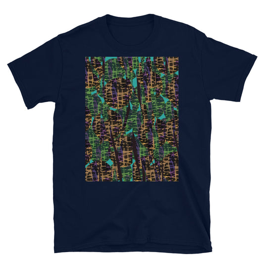 Patterned Short-Sleeve Unisex T-Shirt | Yellow | Subatomic Planetary Collection