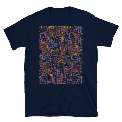 Patterned Short-Sleeve Unisex T-Shirt | Purple | Subatomic Planetary Collection
