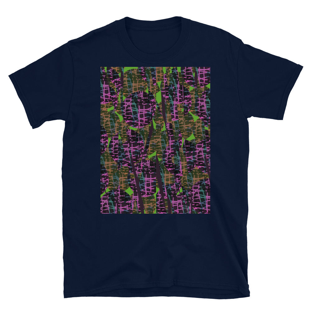 Patterned Short-Sleeve Unisex T-Shirt | Pink | Subatomic Planetary Collection