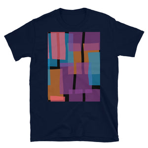 Patterned Short-Sleeve Unisex T-Shirt | Colorful 60s Style | Mid Century Geometric