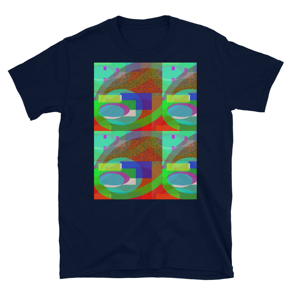 Kurzärmliges Unisex-T-Shirt | Türkisfarbene Southwark Bridges | Urban Abstract