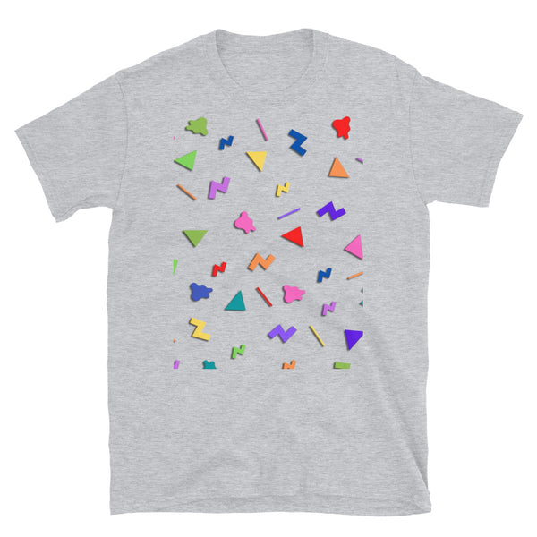 Patterned Short-Sleeve Unisex T-Shirt | Memphis Confetti Collection