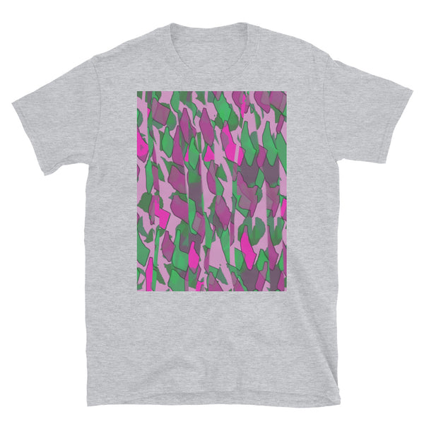 Patterned Short-Sleeve Unisex T-Shirt | Pink | Sunset Glitter Collection