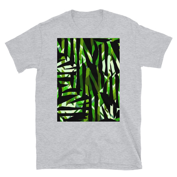 Patterned Short-Sleeve Unisex T-Shirt | Green | Distorted Geometric Collection