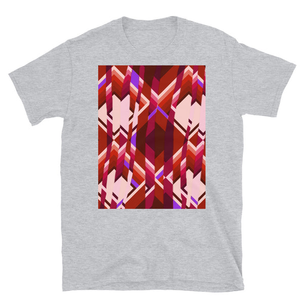 Patterned Short-Sleeve Unisex T-Shirt | Red | Broken Glass Collection