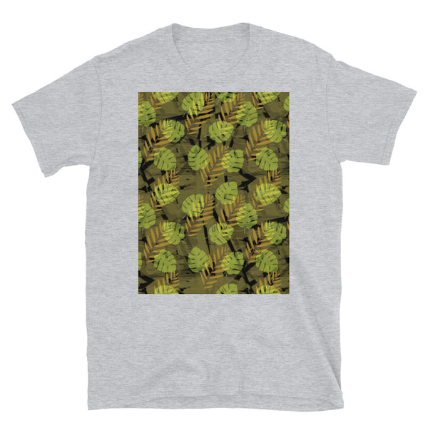 Patterned Short-Sleeve Unisex T-Shirt | Yellow | Autumn Monstera Collection
