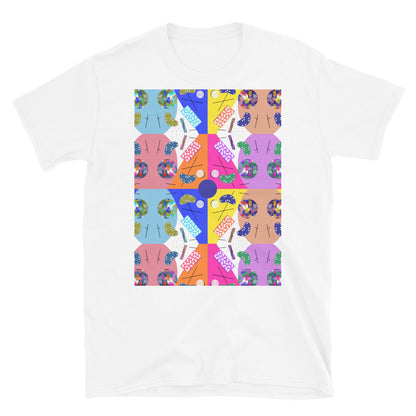 Patterned Short-Sleeve Unisex T-Shirt | Fiesta | Memphis Circus Collection