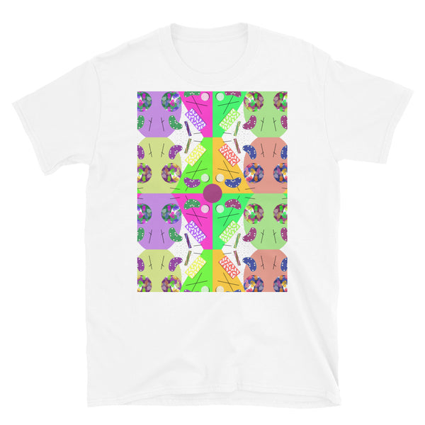 Patterned Short-Sleeve Unisex T-Shirt | Fruity | Memphis Circus Collection