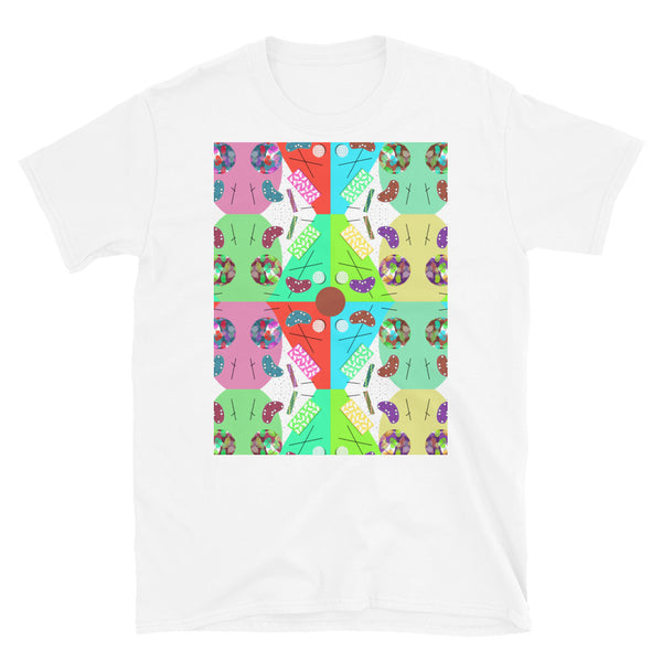 Patterned Short-Sleeve Unisex T-Shirt | Circus | Memphis Circus Collection