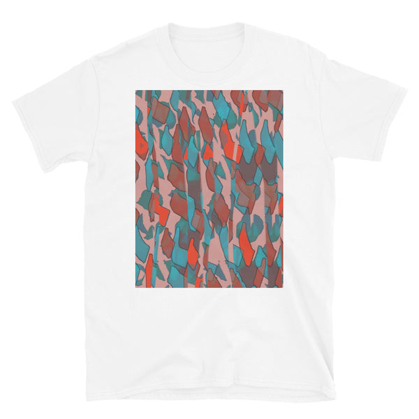 Patterned Short-Sleeve Unisex T-Shirt | Salmon | Sunset Glitter Collection