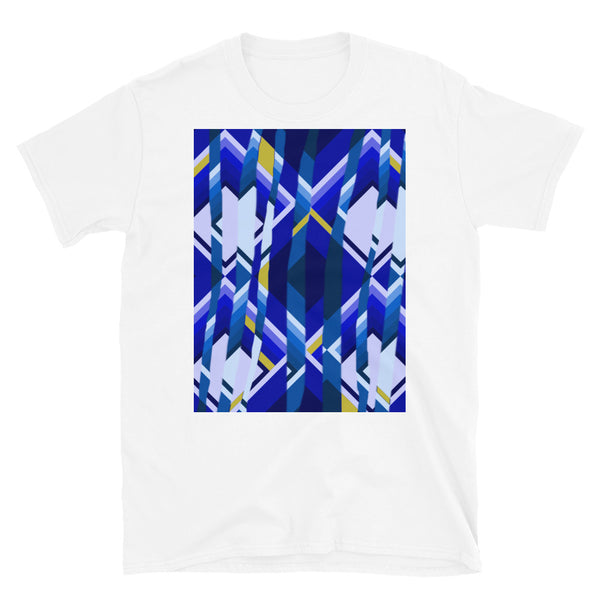 Patterned Short-Sleeve Unisex T-Shirt | Blue | Broken Glass Collection