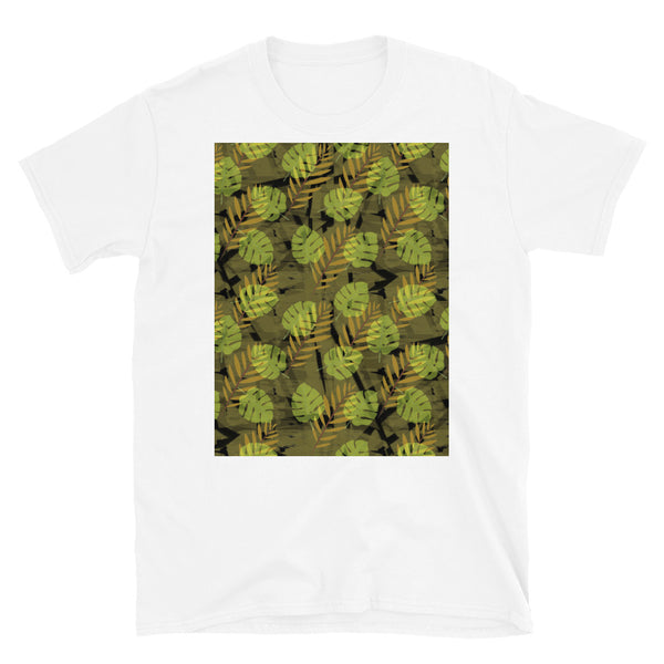 Patterned Short-Sleeve Unisex T-Shirt | Yellow | Autumn Monstera Collection
