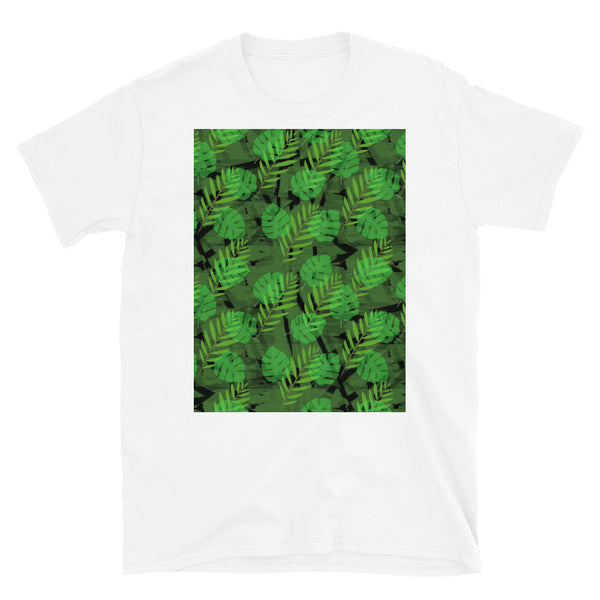 Patterned Short-Sleeve Unisex T-Shirt | Green | Autumn Monstera Collection