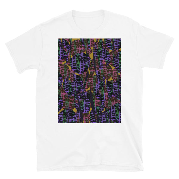 Patterned Short-Sleeve Unisex T-Shirt | Purple | Subatomic Planetary Collection