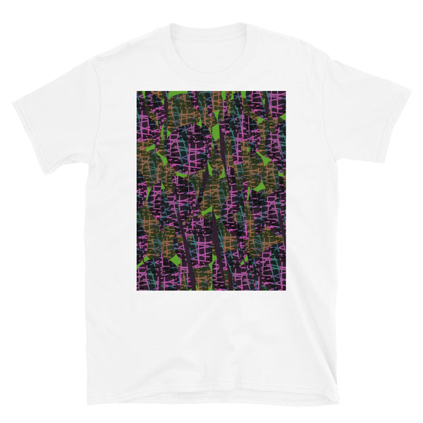 Patterned Short-Sleeve Unisex T-Shirt | Pink | Subatomic Planetary Collection